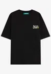 Barrow Printed Oversized T-shirt In Black