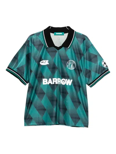 Barrow Printed Polo Shirt In Green