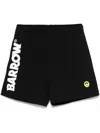 Barrow Elastic Waistband Iridescent Detail Shorts In ブラック