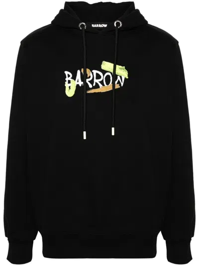 Barrow Printed Sweatshirt In Black  