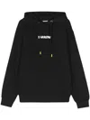 Barrow Logo-print Cotton Hoodie In Black  