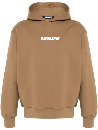 Barrow Printed Sweatshirt In Brown