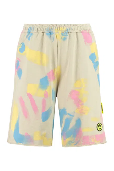 Barrow Printed Sweatshorts In Gray
