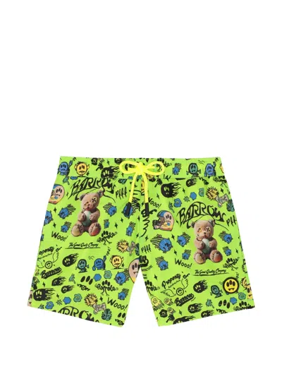 Barrow Kids' Printed Swim Shorts In Green