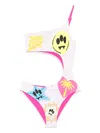 Barrow Printed Swimsuit In White