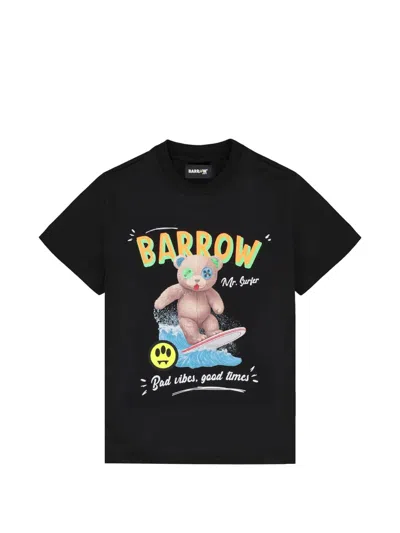 Barrow Kids' Printed T-shirt In Black