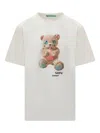 Barrow Teddy-print Jersey T-shirt In White