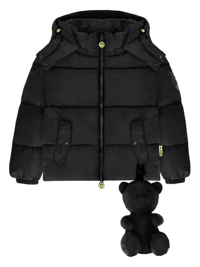 Barrow Kids' Puffer Teddy-bear Jacket In Black