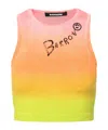 Barrow Rainbow Knitted Crop Top In Multi