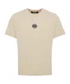 Barrow Cotton T-shirt With Creative Madness Print In Nude