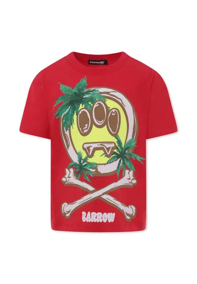 BARROW RED T-SHIRT FOR KIDS WITH SMILEY