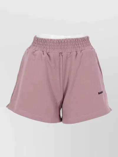 Barrow Relaxed Lounge Shorts High Waist Design In Pink