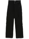 Barrow Rhinestone-embellished Cargo Jeans In Black