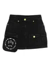 Barrow Rhinestone-embellished Cargo Skirt In Black