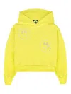 Barrow Rhinestone Fleece Hoodie In Yellow