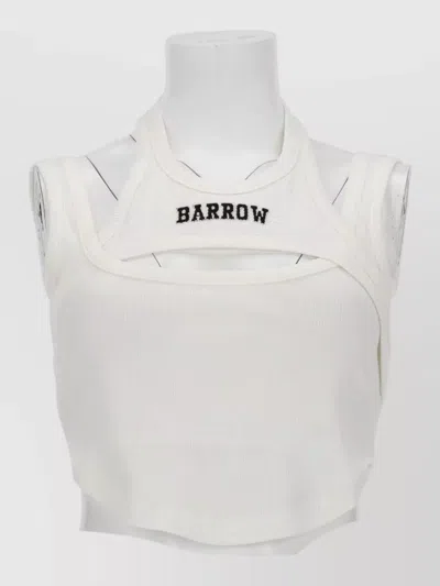 Barrow Ribbed Tank Top Sleeveless Cropped Cut In White