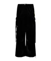 Barrow Ribbed Wide-leg Trousers In Black