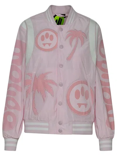 Barrow Rose Polyester Bomber Jacket In Pink