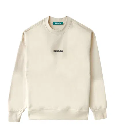 Barrow Round-neck Logo Sweatshirt In Neutral