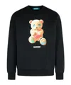 Barrow Round-neck Printed Sweatshirt In Black