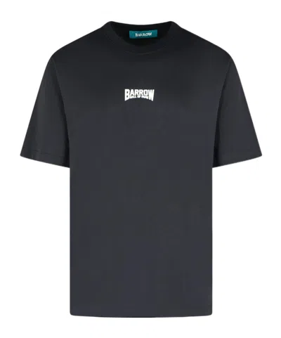 Barrow Round-neck Printed T-shirt In Black