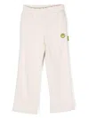 Barrow Rubber-logo Track Pants In Neutrals