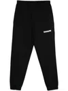 Barrow Rubberised-logo Track Pants In Black