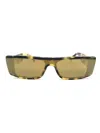 Barrow Bold Angular Frame Sunglasses In Yellow