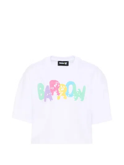Barrow Kids' Sequin T-shirt In White