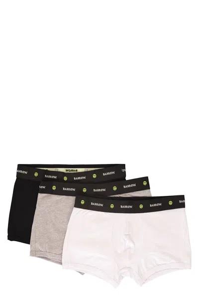 Barrow Set Of Three Cotton Boxers In Multi