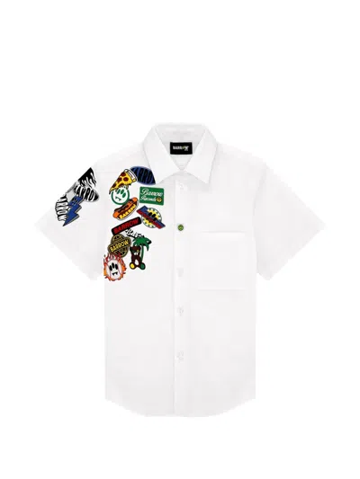 Barrow Kids' Short-sleeve Graphic Shirt In White