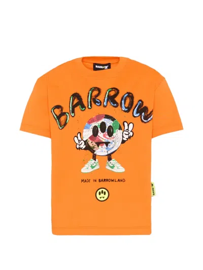 Barrow Kids' Short-sleeve Graphic T-shirt In Orange
