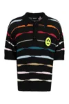 Barrow Contrast-striped Polo Shirt In Black
