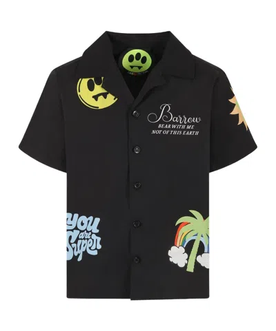 Barrow Short-sleeved Shirt In Black