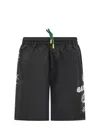 Barrow Elastic Waist Shorts In Black