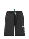 Barrow Elastic Waist Shorts In Black