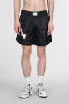Barrow Black Nylon Basket Bermuda Shorts In Black