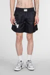 Barrow Black Nylon Basket Bermuda Shorts In Black