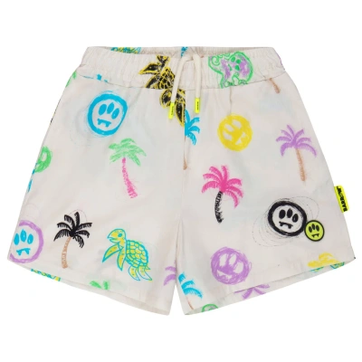 Barrow Kids' Shorts Con Stampa In Crema