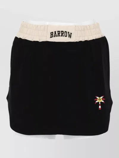 Barrow Shorts Jersey Fabric Embroidered Motif In Black