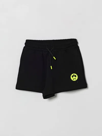 Barrow Kids' Fleece Logo Shorts In Black