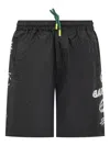 Barrow Elastic Waist Shorts In Black