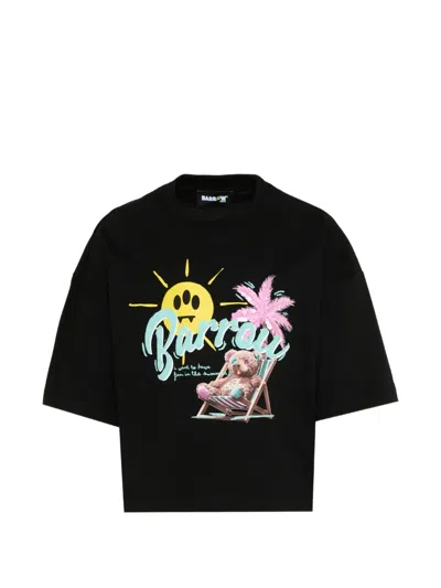 Barrow Kids' Short-sleeved Graphic T-shirt In Black