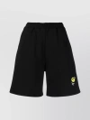 Barrow Signature Waistband Wide-leg Shorts In Black