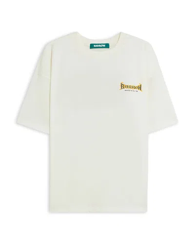 Barrow Skull Bead Graphic T-shirt In White