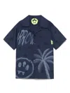 Barrow Skull-pattern Shirt In Blue
