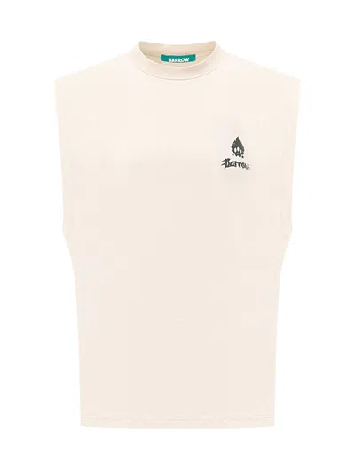 Barrow Sleek Sleeveless Tank Top In Crema