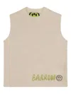 Barrow Sleeveless Logo-print Top In Nude