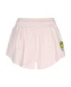 Barrow Slogan-print Track Shorts In Pink