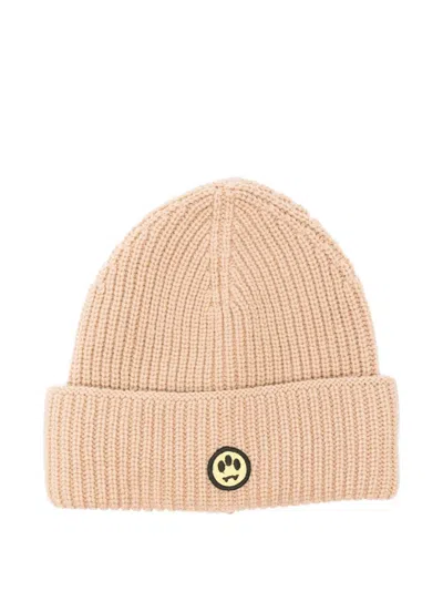 Barrow Smiley-appliqué Ribbed Beanie In Blue